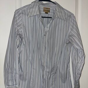 Non- Iron Gold label investment Blue Striped Ladies shirt
